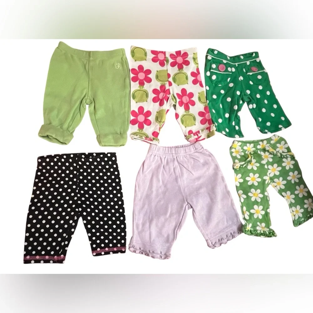 Carter's Kids Leggings Set - Green, Pink, Black, White